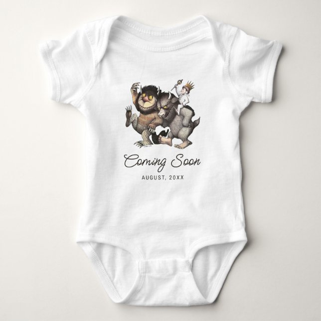 Where The Wild Things Are | New Baby Coming Soon Baby Bodysuit (Front)