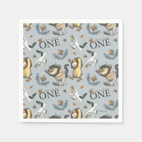 Where the Wild Things Are Pattern 1st Birthday Napkins