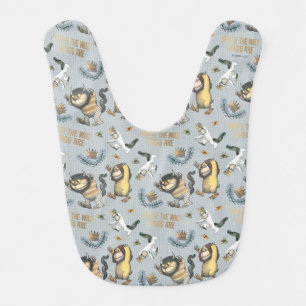 Where the Wild Things Are Pattern Baby Bib