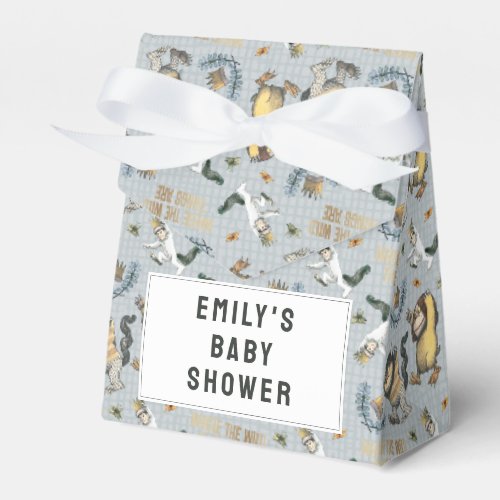 Where the Wild Things Are Pattern Baby Shower Favor Boxes
