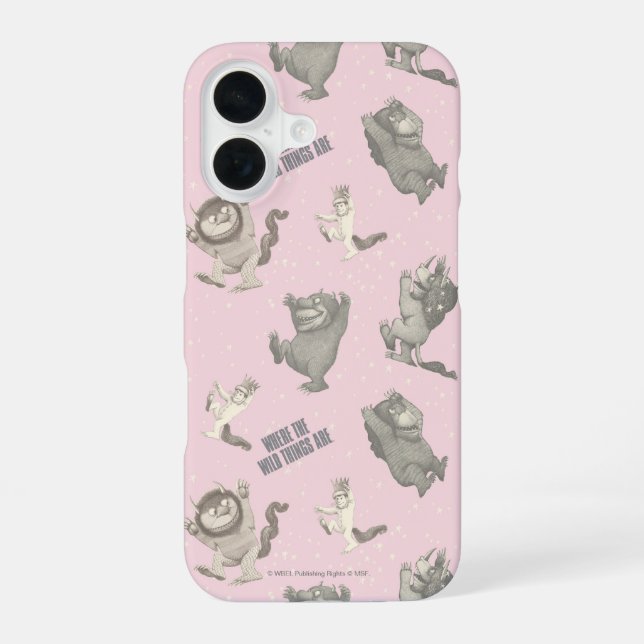 Where the Wild Things Are Pink Star Pattern Iphone Case (Back)