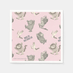 Where the Wild Things Are Pink Star Pattern Napkins
