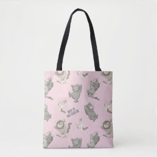 Where the Wild Things Are Pink Star Pattern Tote Bag