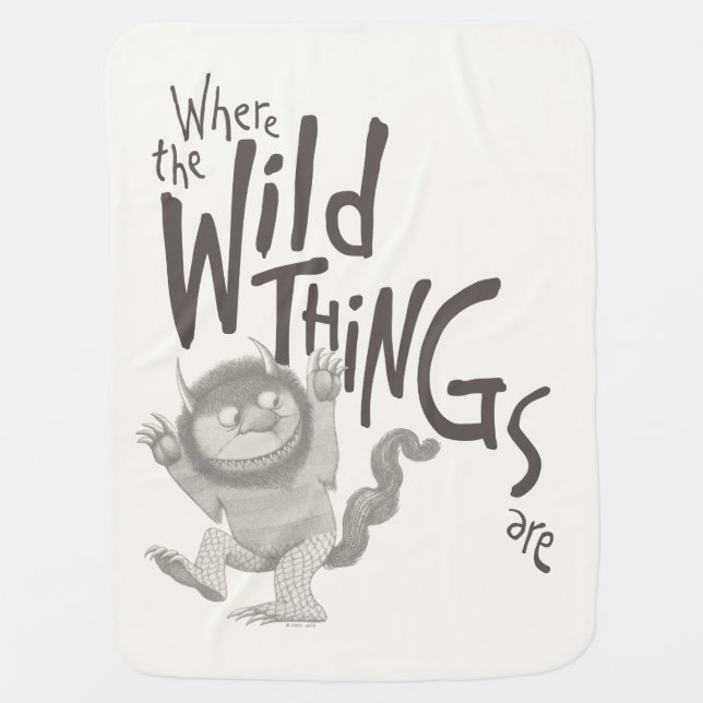 Where the Wild Things Are Quote Baby Blanket (Front)