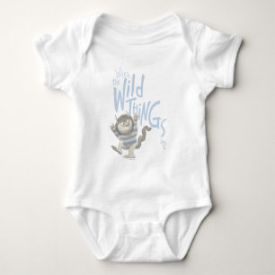 Where the Wild Things Are Quote - Blue Baby Bodysuit