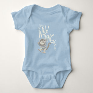 Where the Wild Things Are Quote - Blue Baby Bodysuit