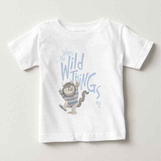 Where the Wild Things Are Quote - Blue Baby T-Shirt (Front)