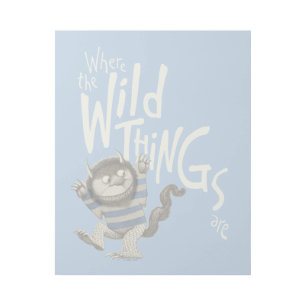 Where the Wild Things Are Quote - Blue Gallery Wrap