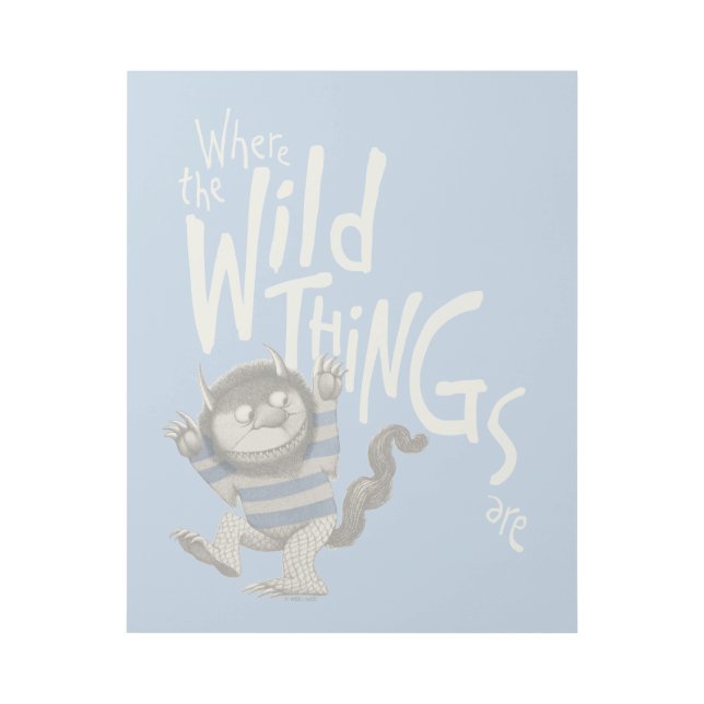 Where the Wild Things Are Quote - Blue Gallery Wrap (Front)