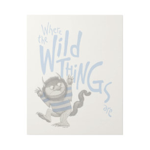 Where the Wild Things Are Quote - Blue Gallery Wrap