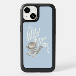 Where the Wild Things Are Quote - Blue OtterBox iPhone 14 Case