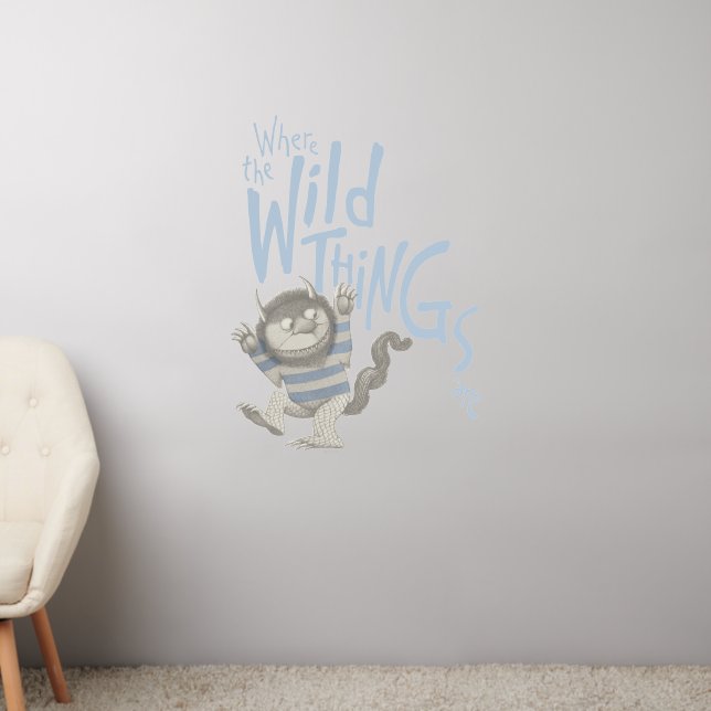 Where the Wild Things Are Quote - Blue Wall Decal (Living Room 2)