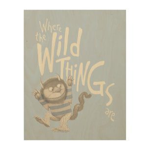 Where the Wild Things Are Quote - Blue Wood Wall Art