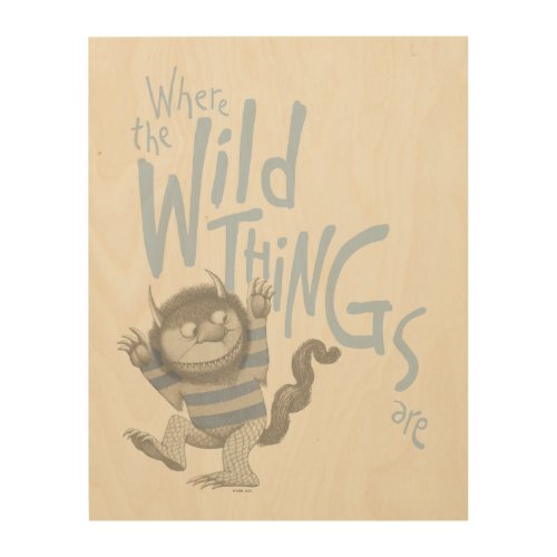 Where the Wild Things Are Quote _ Blue Wood Wall Art