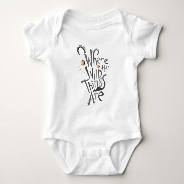 Where the Wild Things Are Quote Graphic Baby Bodysuit (Front)