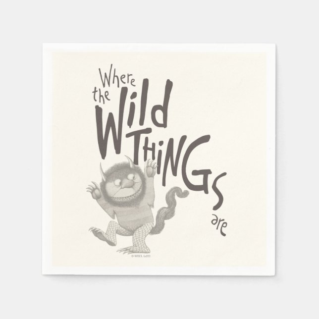 Where the Wild Things Are Quote Napkins (Front)