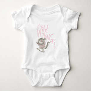 Where the Wild Things Are Quote - Pink Baby Bodysuit