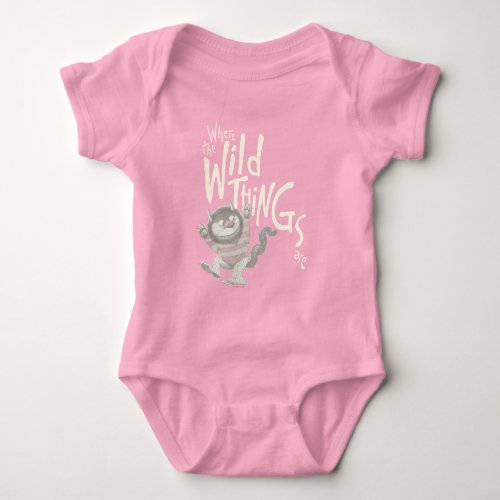 Where the Wild Things Are Quote _ Pink Baby Bodysuit