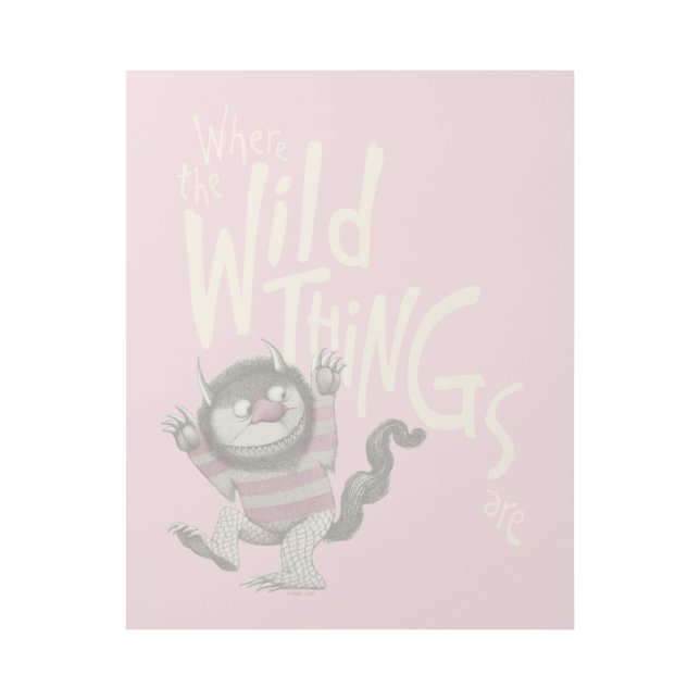 Where the Wild Things Are Quote - Pink Gallery Wrap (Front)