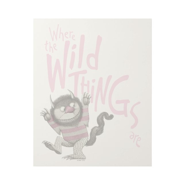 Where the Wild Things Are Quote - Pink Gallery Wrap (Front)