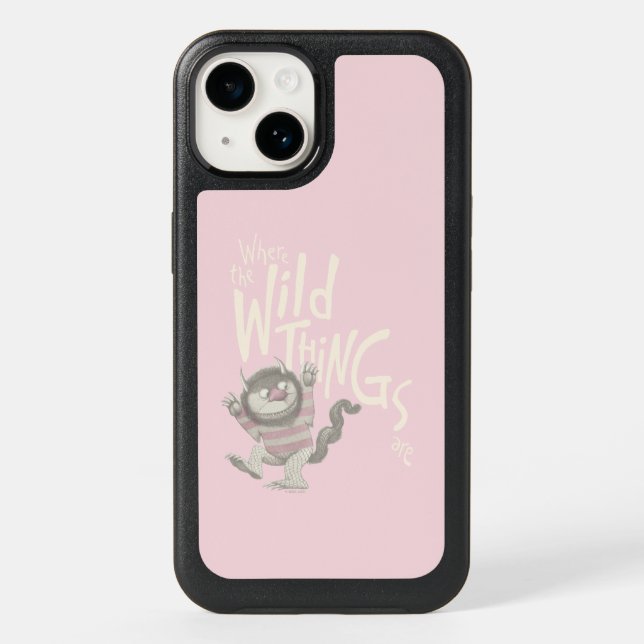 Where the Wild Things Are Quote - Pink Otterbox iPhone Case (Back)