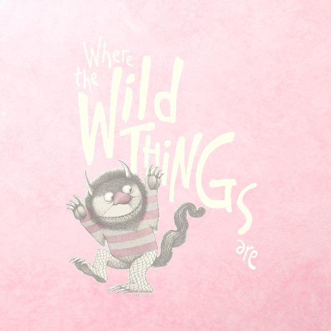 Where the Wild Things Are Quote - Pink Wall Decal (Insitu 3)