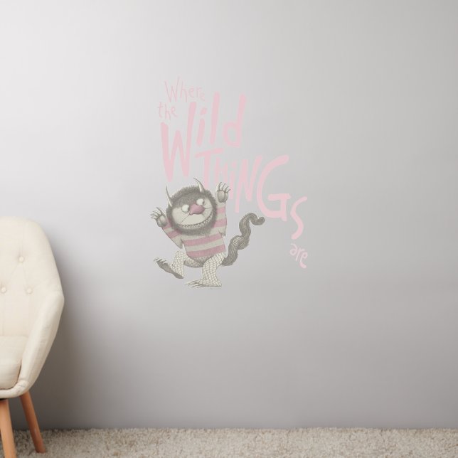 Where the Wild Things Are Quote - Pink Wall Decal (Living Room 2)