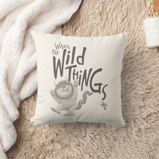 Where the Wild Things Are Quote Throw Pillow (Blanket)