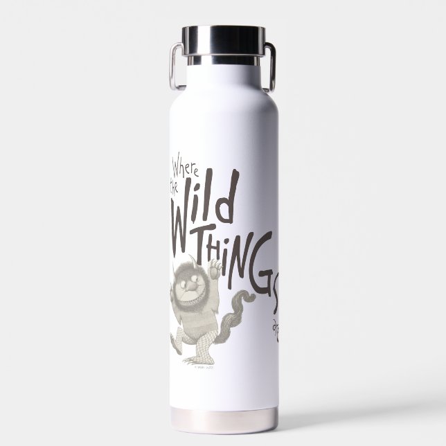Where the Wild Things Are Quote Water Bottle (Front)
