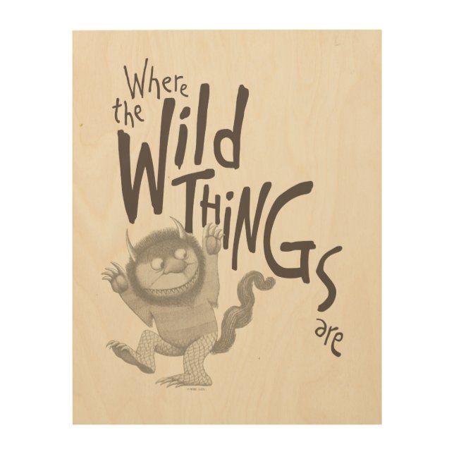 Where the Wild Things Are Quote Wood Wall Art (Front)