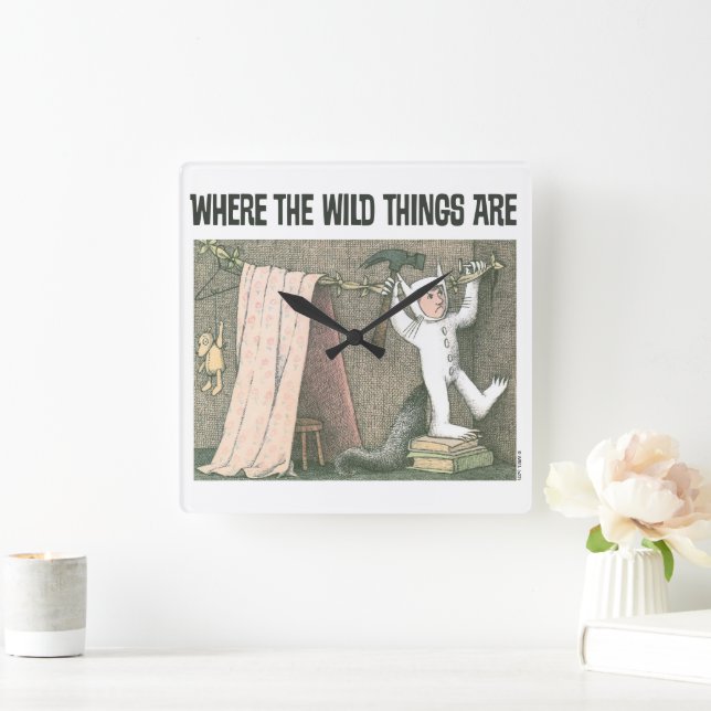 Where The Wild Things Are | Scene 1 Square Wall Clock (Home)