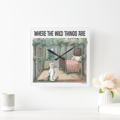 Where The Wild Things Are  Scene 3 Square Wall Clock