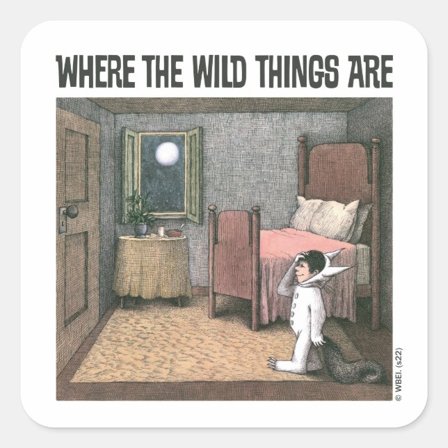 Where The Wild Things Are | Scene 7 Square Sticker (Front)
