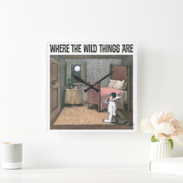Where The Wild Things Are | Scene 7 Square Wall Clock (Home)