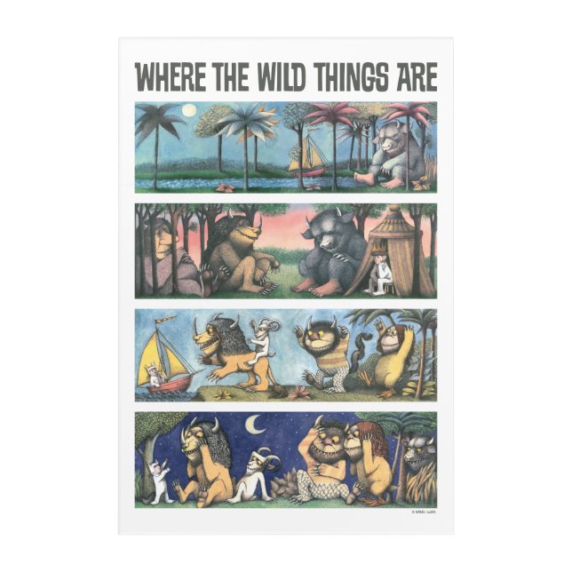 Where The Wild Things Are Scenes Acrylic Print (Front)