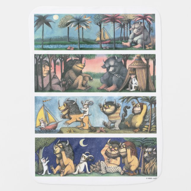 Where The Wild Things Are Scenes Baby Blanket (Front)