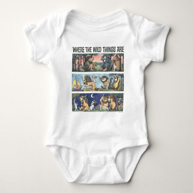 Where The Wild Things Are Scenes Baby Bodysuit (Front)