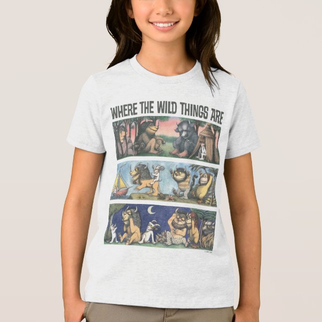 Where The Wild Things Are Scenes Tri-Blend Shirt (Front)