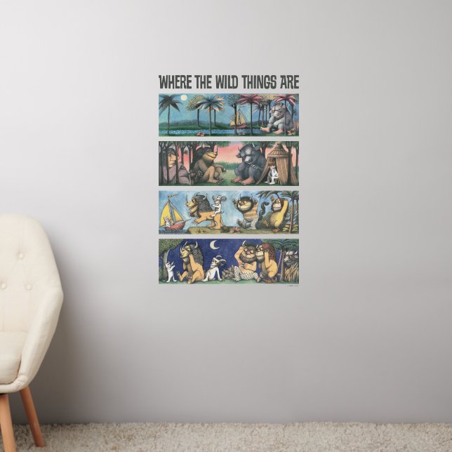 Where The Wild Things Are Scenes Wall Decal (Living Room 2)