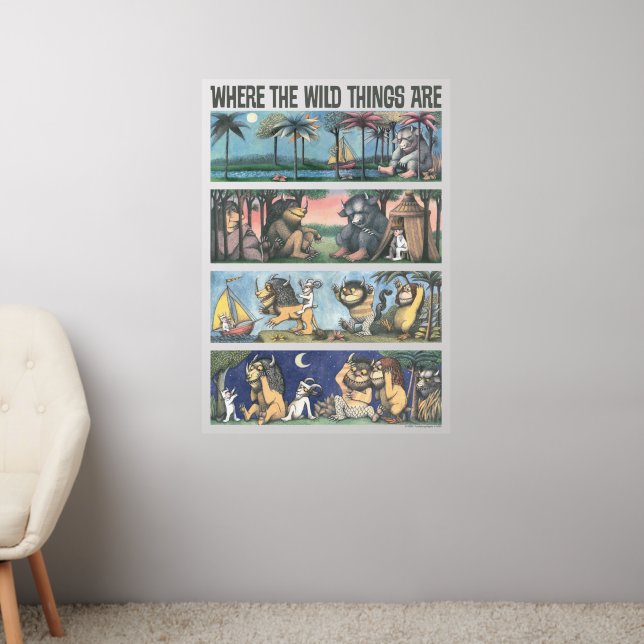 Where The Wild Things Are Scenes Wall Decal (Living Room 2)
