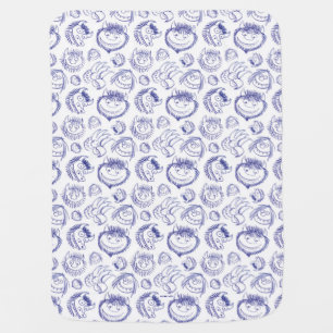 Where the Wild Things Are Sketch Pattern Baby Blanket
