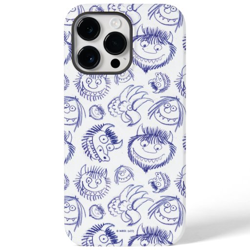 Where the Wild Things Are Sketch Pattern Case-Mate iPhone 14 Pro Max Case