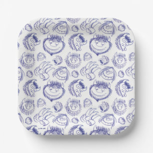 Where the Wild Things Are Sketch Pattern Paper Plates