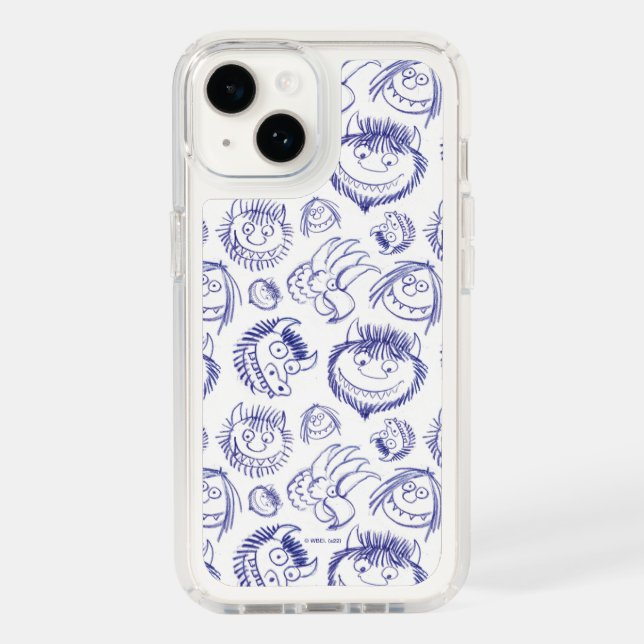 Where the Wild Things Are Sketch Pattern Speck iPhone Case (Front)