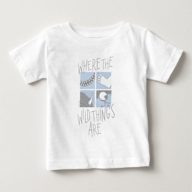 Where The Wild Things Are | Square Graphic Baby T-Shirt (Front)