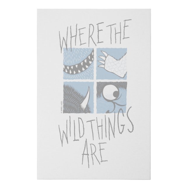 Where The Wild Things Are | Square Graphic Faux Canvas Print (Front)
