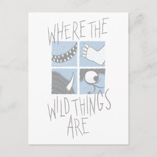 Where The Wild Things Are   Square Graphic Postcard