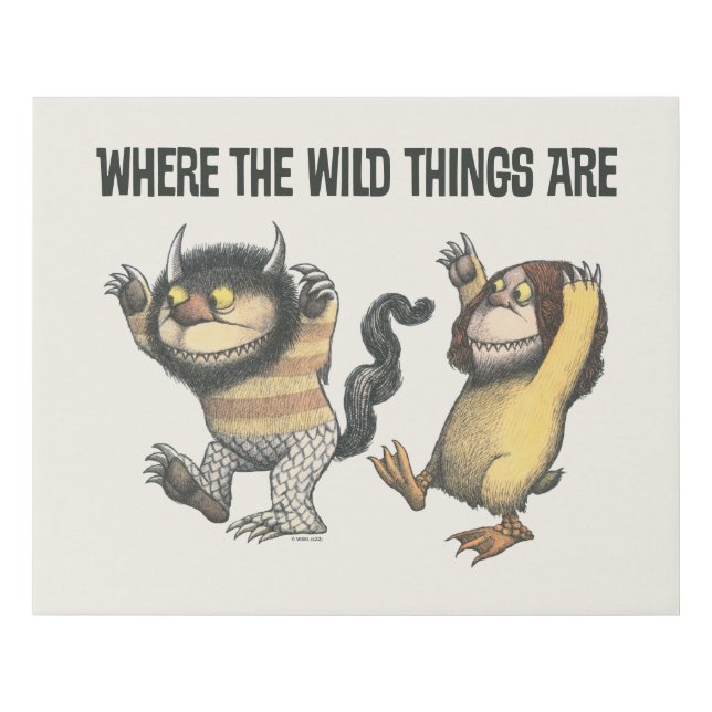 Where the Wild Things Are | Two Wild Things Faux Canvas Print (Front)
