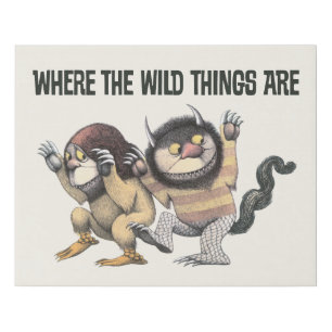 Where the Wild Things Are   Two Wild Things Faux Canvas Print