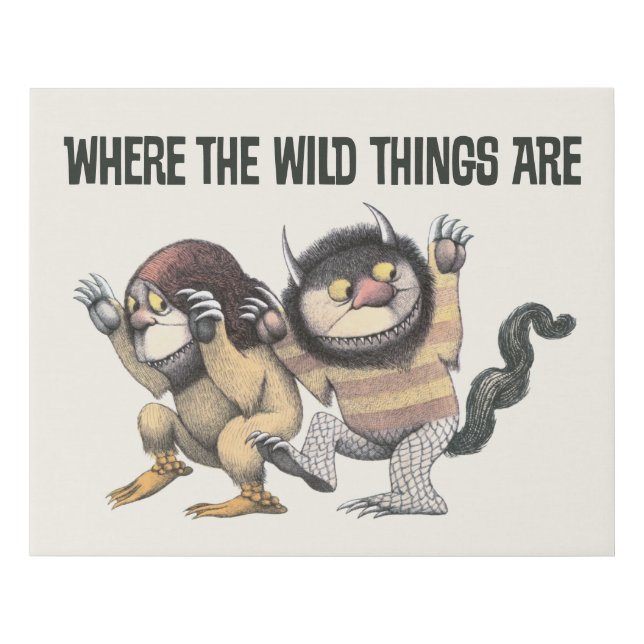 Where the Wild Things Are | Two Wild Things Faux Canvas Print (Front)